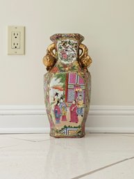 Hand Painted Chinese Vase Qianlong Four-Character Seal Mark On The Bottom 14'H X 5'W X 4'D #9