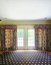 Beautiful Custom Made 2-Piece Floral Print Drapes Two Panels #22