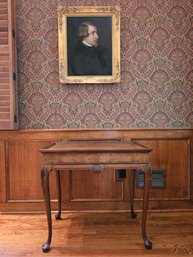 Baker Furniture Mahogany And Burl Walnut Side Table  #28