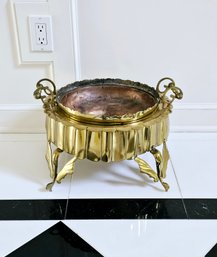 Antique Islamic Ceremonial Brass Brazier With Removable Fire Pan #43