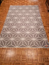 Stylish AMAGANSETT Flat Woven Geometric Rug 6 'X 8' #93