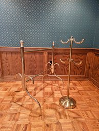 Lot Of Two Freestanding Brass Racks #106