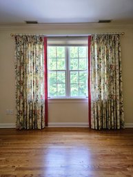 Beautiful Floral Design Curtains Two Panel 99'W X #112