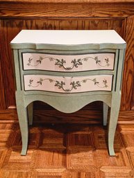 Hand Painted 2 Drawer French Countryside Small Commode/Nightstand #135