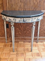 Beautiful Console Table Hand-Painted By Bob Christian Signed #136