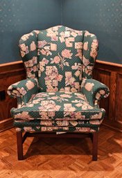 Excellent Condition Blair House Large Chair With Newly Upholstered Italian Fabric 48'H X 39'W X 21'D #176