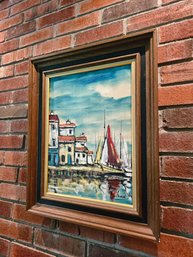 Beautiful Vintage Artist Signed Oil Painting Framed 21 X 17  #4