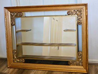 Vintage Gold Mirrored Display Shadow Box #104