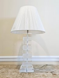 Stacked Lucite Springer Style Table Lamp #34