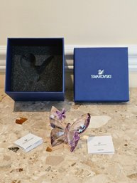 Swarovski Purple Butterfly In Original Box #65