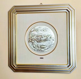 17 X 14 MOLLY Italian Framed Sterling Silver Embossed Wall Art With Certificate #70