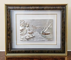 18.5 X 22 X 3 Italian Framed Sterling Silver Embossed Wall Art #71