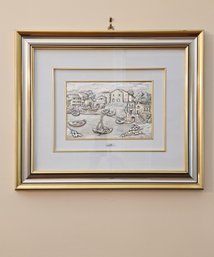 Large 21 X 24 X 1.5 Original 925 Sterling Silver Italian Art Framed W/Certificate Stamped #72