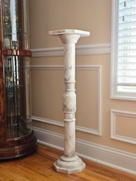 Art Nouveau Italian Marble Carved Column 39' Tall #89