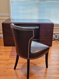 Office Desk With Pullout And Six Drawers And Office Leather Chair  #101