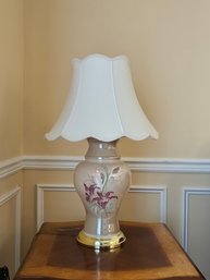 Vintage 1980s Iridescent Table Lamp With Shade #107