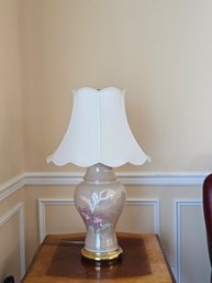 Vintage 1980s Iridescent Table Lamp With Shade #108