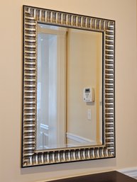 38 X 26 Hollywood Regency Style Silver Wall Mirror #113