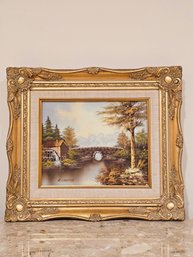 13.5 X 16 Vintage Richmond Signed Canvas Wall Art Framed #159