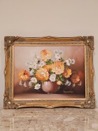 15.5 X 19.5 Still Life Painting Artist Signed And Framed #161