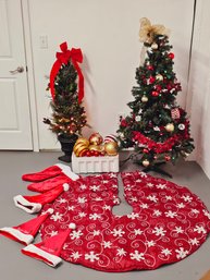 Christmas Trees 55' And 46' , Ornaments And Tree Skirt #175