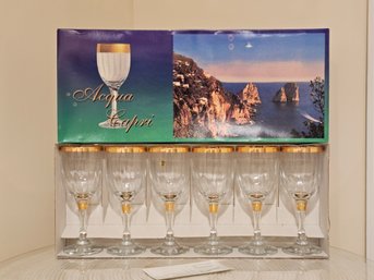 Brand New Acqua Capri Set Of Six Glasses  #181