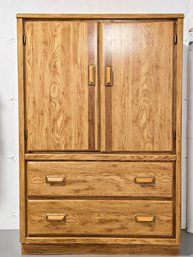 Vintage Two Door And Two Drawer Armoire #187