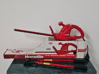 Homelite 17' Electric Hedge Trimmer And Hit Tool #188