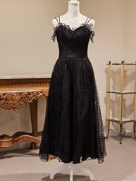 Black Jolie Madame Cocktail Dress Size 9/10 #206