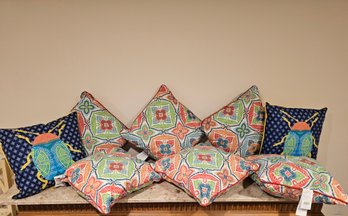 Lot Of 8 Colorful Pillows #209