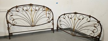 Elliotts Design Iron And Brass King Size Headboard And Footboard NO Siderails #211