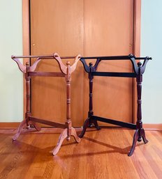 Lot Of 2 Vintage Wooden Clothes Rack  #363