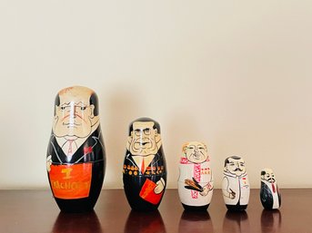 Collectible Matryoshka Wooden Nesting Dolls Russian Leaders  #16