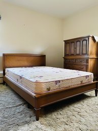 Mid Century Modern Full Size Bed Comes With The Box Spring And Mattress #125