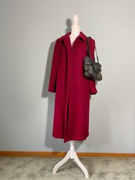 Vintage Long Coat By Arlette And Vintage Handbag #290