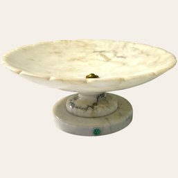 Mid Century Italian Alabaster Pedestal Bowl  #144