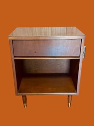 Mid Century Modern Nightstand With Drawer - Great Condition 24' X 20' X 14' #162