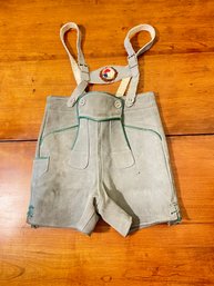 Authentic Made In Austria Lederhosen Made Out Of Suede Leather With Beautiful Elaborate Design Element #123