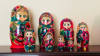 Collectible Vintage Russian Matryoshka Wooden Nesting Dolls  #3