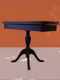 Classic Georgian And Chippendale Style Console Table Has Flip And Swivel Top That Opens Into A Game Table #107