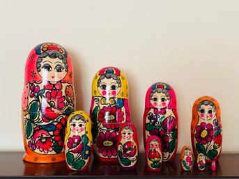 Collectible Vintage Russian Matryoshka Wooden Nesting Dolls  #5