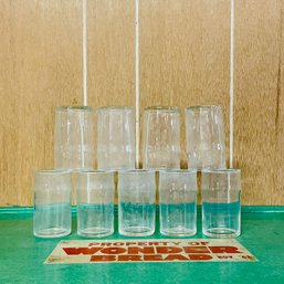 Set Of 9 Vintage 60s  Glasses By Libbey #215