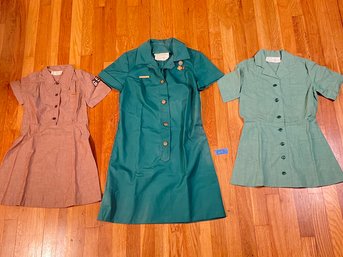 Lovely Vintage Girl Scout Official Uniform Dresses #129