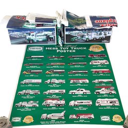 2013, 2014 Original Hess Truck Mint In Original Box And Package And Poster 30 X 24   #97