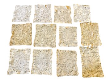 Set Of 12 Vintage Crochet Doilies - Great Condition #310