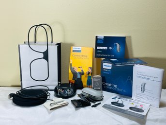 Philips C-1B2 HearLink Hearing Aids With All Accessories, Manuals And Original Box  #55