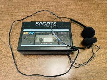 Vinatge Soundesign Sports 4369BLK AM/FM Portable Cassette Player  #365