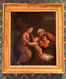 18 X 16 Antique Oil On Canvas Painting Antonio Da Correggio Italian Renaissance Painter 1489 -1534 #53