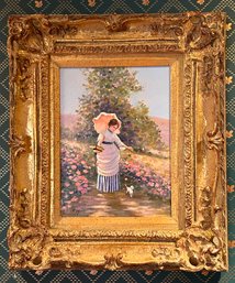 19.5 X 16.5 Original Oil Painting On Canvas By American E.J. Cygne Signed And In A Ornately Carved Frame  #57