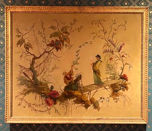 30X36 Antique Circle Of Jean-Baptiste(French, 1728-1808)chinoiserie Oil Painting Antique Framed (unsigned)#61